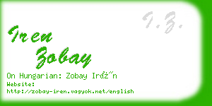 iren zobay business card